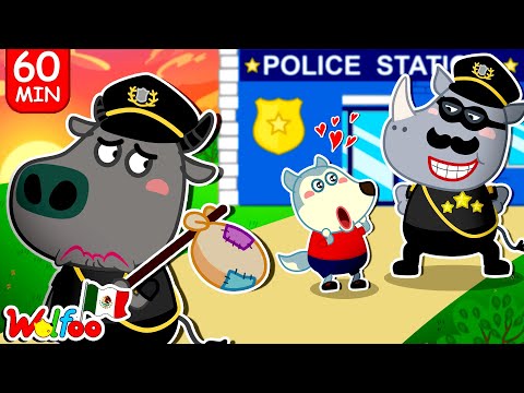 ¡Cuidado Con La Falsa Policía!  Dibujos Animados De Policía  Wolfoo en Español