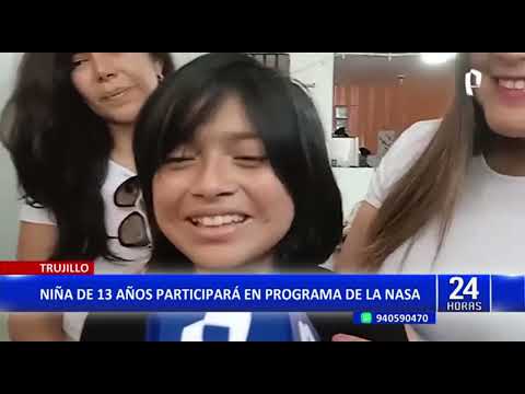 TRUJILLO: NIÑA DE 13 AÑOS PARTICIPARÁ EN PROGRAMA DE LA NASA