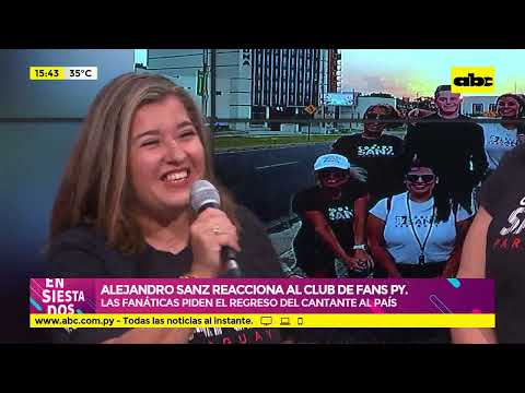 Alejandro Sanz reacciona a su club de fans PY
