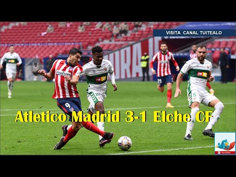 Atlético de Madrid le gana al Elche con doblete de Luis Suárez