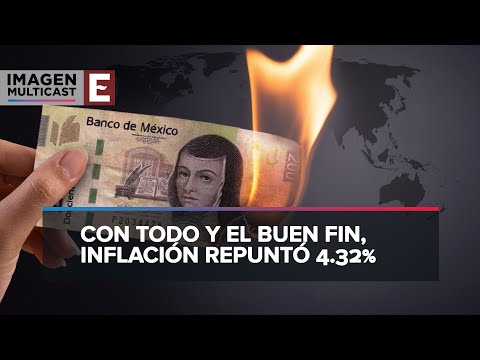 Aumenta la inflación general a 4.32% en noviembre: Inegi