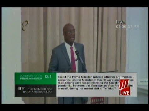 PM Rowley: Discussions With Venezuelan VP Solely On COVID-19