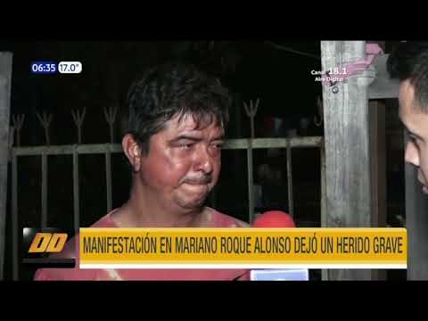Manifestación dejó un herido grave en Mariano Roque Alonso
