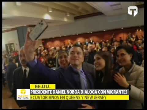 Presidente Daniel Noboa dialoga con migrantes ecuatorianos en Queens y New Jersey