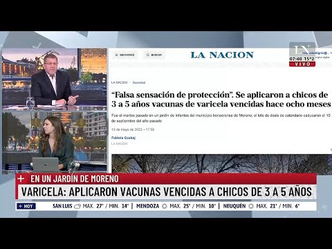 Moreno: aplicaron vacunas contra la varicela vencidas