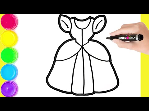 HowtoDrawaRainbowDress|