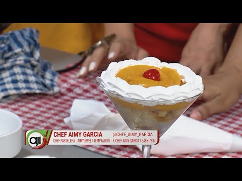 Receta Ají: Trifle de melocotón y trifle de piña colada