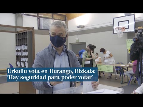 Urkullu vota en Durango, Bizkaia: 'Hay seguridad para poder votar'