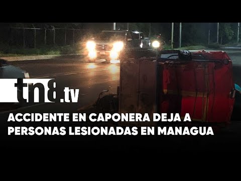 Caponera termina llantas para arriba en el sector de las piedrecitas, Managua - Nicaragua