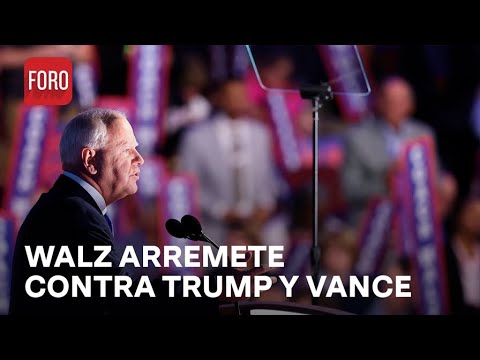 Tim Walz arremete contra Trump y Vance por el ‘Proyecto 2025’ - Hora21