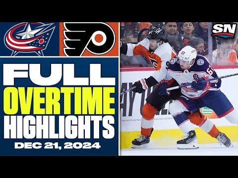 Columbus Blue Jackets at Philadelphia Flyers | FULL Overtime Highlights - December 21, 2024