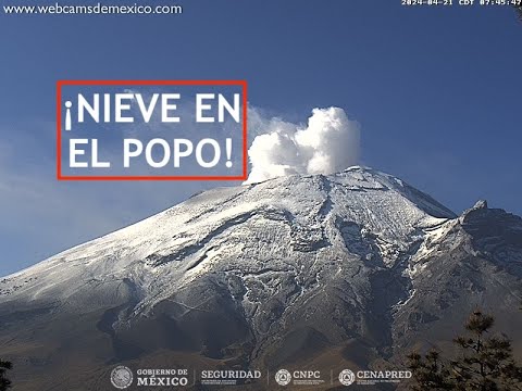 #POPOCATÉPETL | ¡Nieve en el Popo! El #Volcán #EnVivo