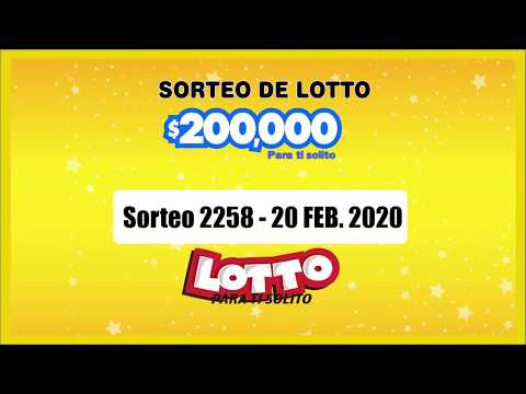 Sorteo Lotto 2258 20-FEB-2020