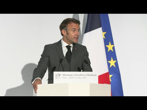 Emmanuel Macron préside une cérémonie en hommage à Jean-Pierre Elkabbach | AFP Images