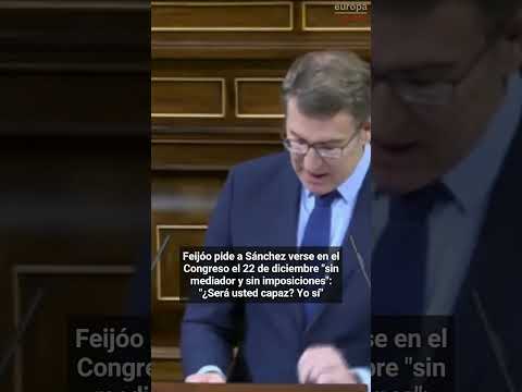 Feijóo pide a Sánchez verse en el Congreso sin mediador y sin imposiciones