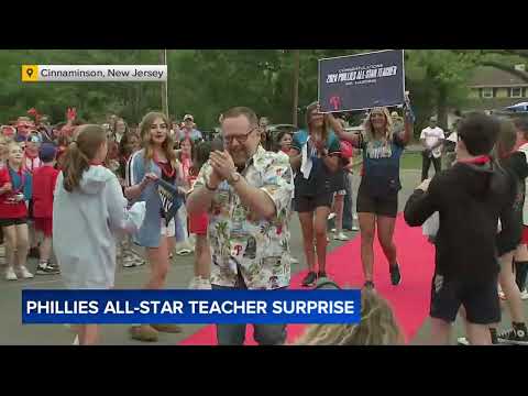 South Jersey educator surprised by Phillies as All-Star Teacher