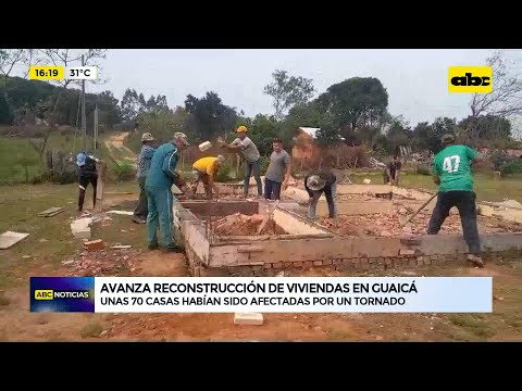 Avanza reconstrucción de viviendas en Guaicá