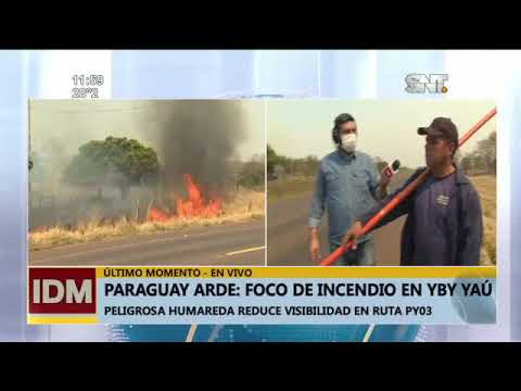 Paraguay en llamas: Foco de incendio en Yby Yaú