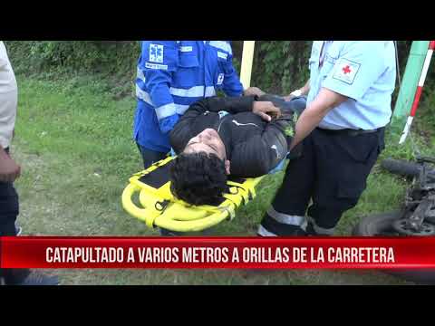 Motociclista lesionado al estrellarse contra una camioneta en Pista Suburbana - Nicaragua