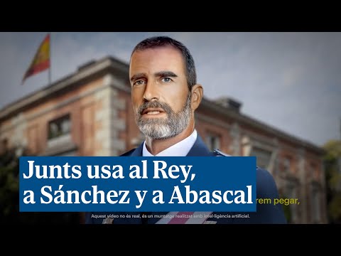 Junts hace un vídeo con Inteligencia Artificial del Rey, Sánchez y Abascal