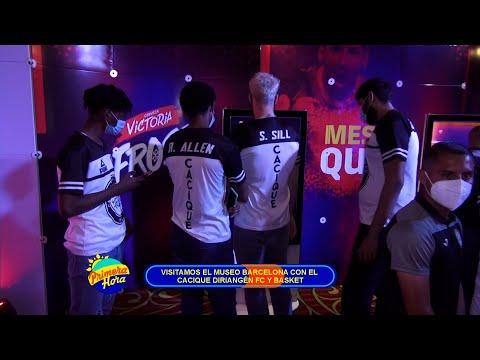 Equipos del Cacique Diriangén visitan museo del FC Barcelona en Managua