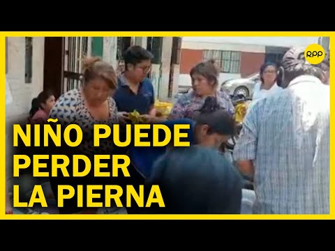 Niño atacado por perro pitbull en El Agustino puede perder la pierna: La dueña no me está ayudando