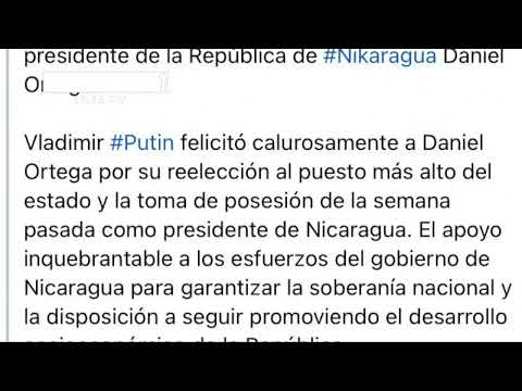 Putin reafirma apoyo al Gobierno de Nicaragua y al Presidente Daniel Ortega
