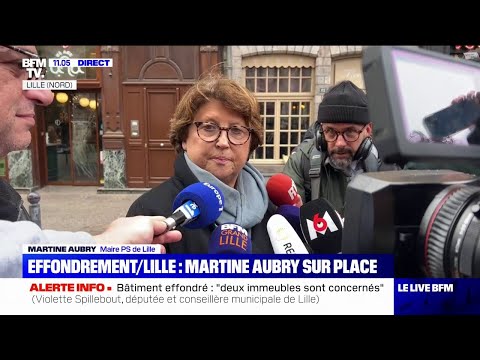 Immeubles effondrés à Lille: À priori, pas de morts ni de blessés, affirme Martine Aubry