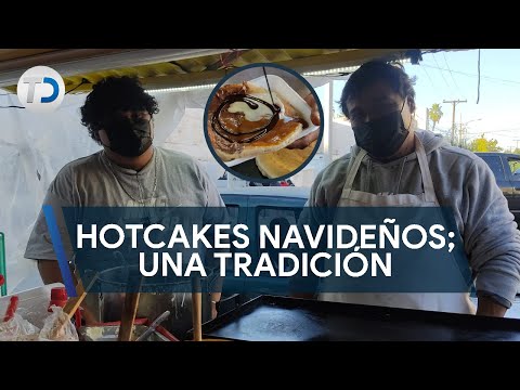 Hotcakes; una tradición del mercadito navideño