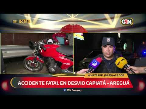 Accidente fatal en desvío a Capiatá - Areguá