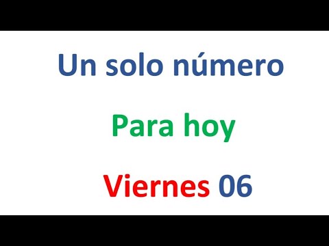 Un solo número para hoy Viernes 06 de septiembre, El campeón de los números