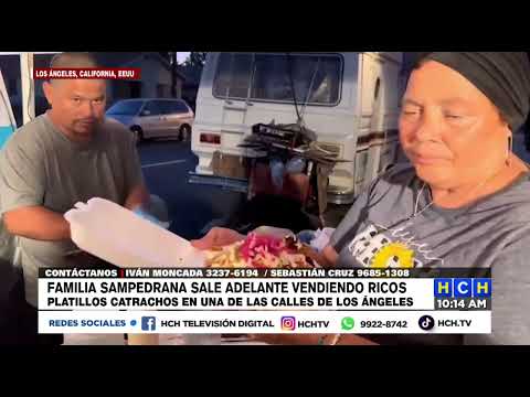 Rico pollo con tajadas y otros platillos catrachos, ofrecen compatriotas en Los Ángeles, California