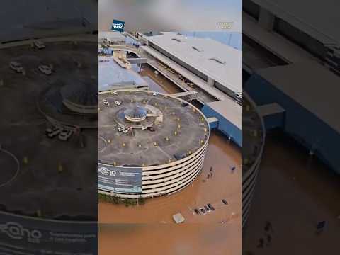Aeropuerto en Brasil se inunda completamente