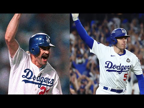 Freddie Freeman and Kirk Gibson hit HUGE walk-off home runs for the Dodgers in the World Series!