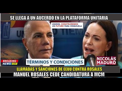 ULTIMA HORA! Manuel Rosales por presion de EEUU cede su candidatura a Maria Corina