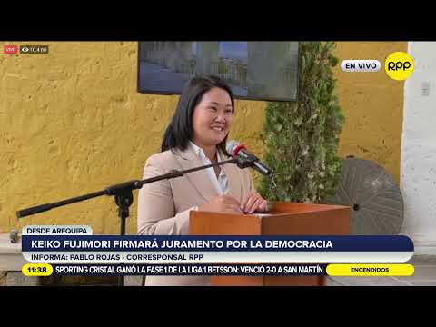 Keiko Fujimori firmó el 'Juramento por la democracia': Les pido una oportunidad para reivindicarme
