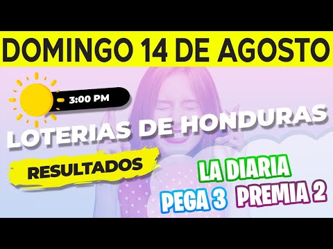 Sorteo 3PM Loto Honduras, La Diaria, Pega 3, Premia 2, Domingo 14 de Agosto del 2022 | Ganador
