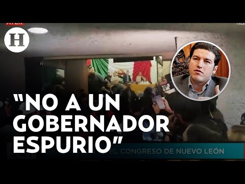 Samuel García acusa al PRI-PAN de imponer a un “gobernador espurio” en Nuevo León; AMLO lo respalda