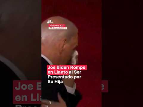 Joe Biden rompe en llanto al ser presentado por su hija en la Convención Demócrata - N+ #Shorts