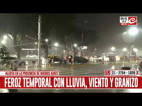Feroz temporal de viento, lluvia y granizo volvió a azotar a Buenos Aires