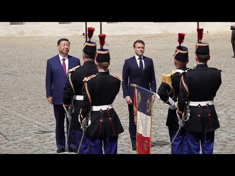 France's Macron officially welcomes China's Xi during military ceremony at Invalides