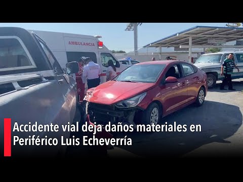 Accidente vial deja dan?os materiales en Perife?rico Luis Echeverri?a