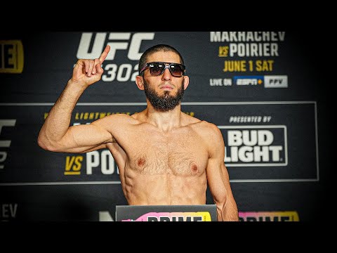 Makhachev vs Poirier Fighter Weigh-Ins | UFC 302
