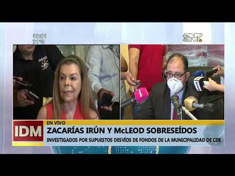 Javier Zacarias Irún y Sandra McLeod sobreseídos por supuesto desvío de fondos