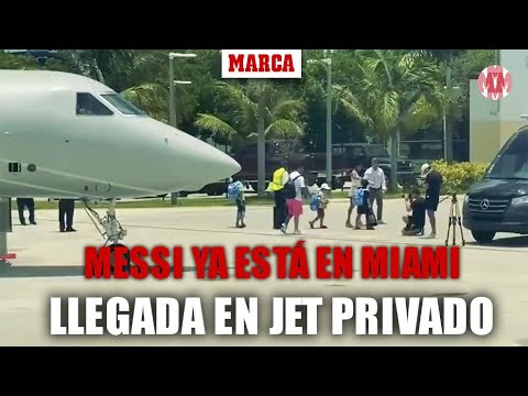 Messi ya está en Miami: así fue su llegada en jet privado