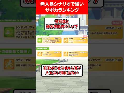 無人島シナリオで最強サポカランキング #ウマ娘プリティーダービー