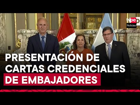 Ceremonia de presentación de cartas credenciales de embajadores residentes de Argentina y España
