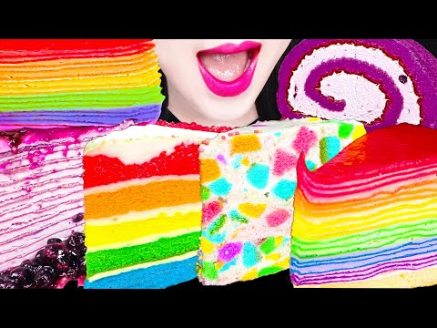 ASMRFluffyRainbowCrepeCake