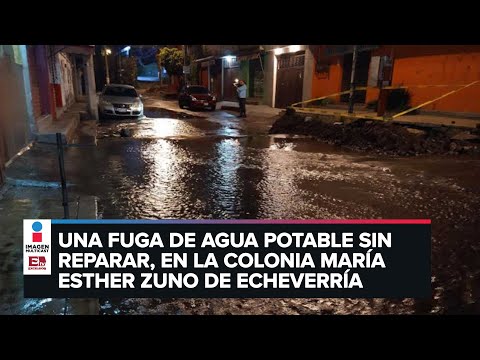 Fuga de agua deja a vecinos sin suministro en Tlalpan I Reporte Nocturno