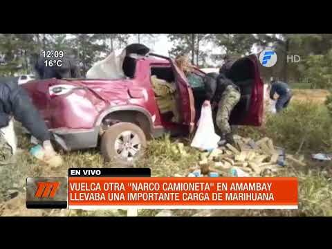 Vuelca otra ''narco camioneta'' en Amambay